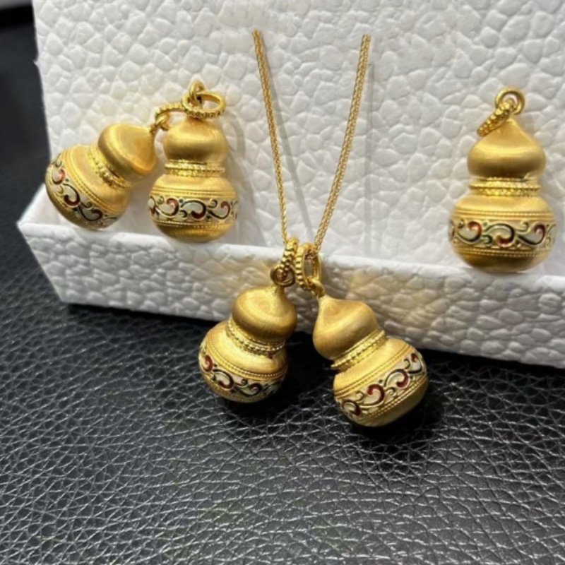 Ethnic Fashion Boutique - 18K الذهب الميمون سحابة القرع قلادة