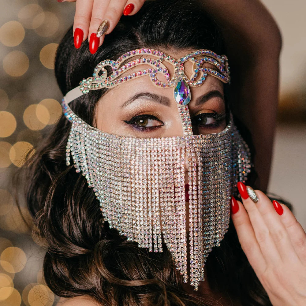 Ethnic Fashion Jewellery - سلسلة وجه بوهيمية فاخرة بشرابات، زينة
