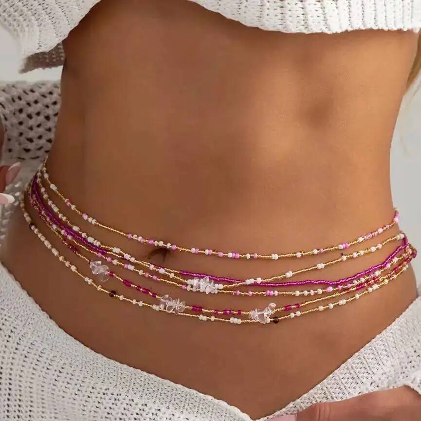 Ethnic Fashion Jewellery - مجموعة من 6 قطع سلاسل خصر