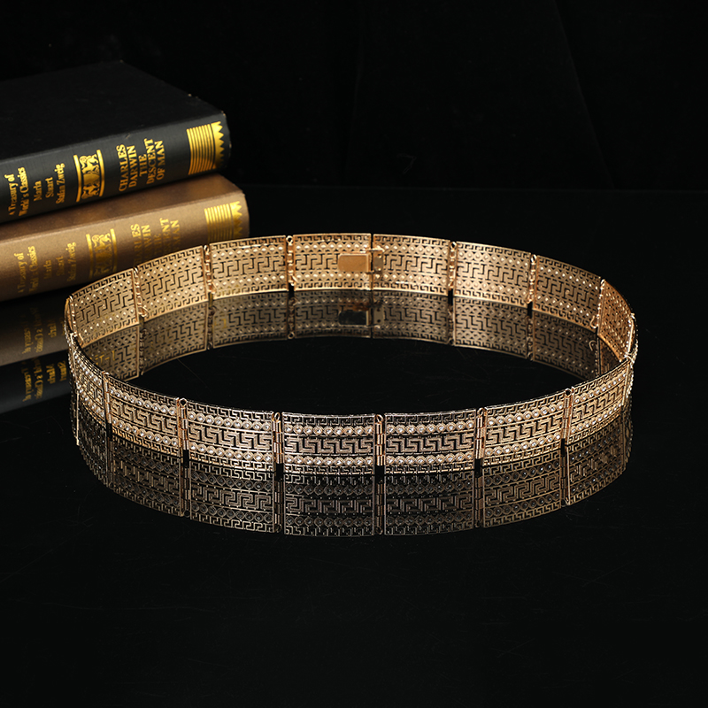 خمر قفطان كريستال الذهب حزام ا - مراجعة Ethnic Fashion Jewellery وسعره