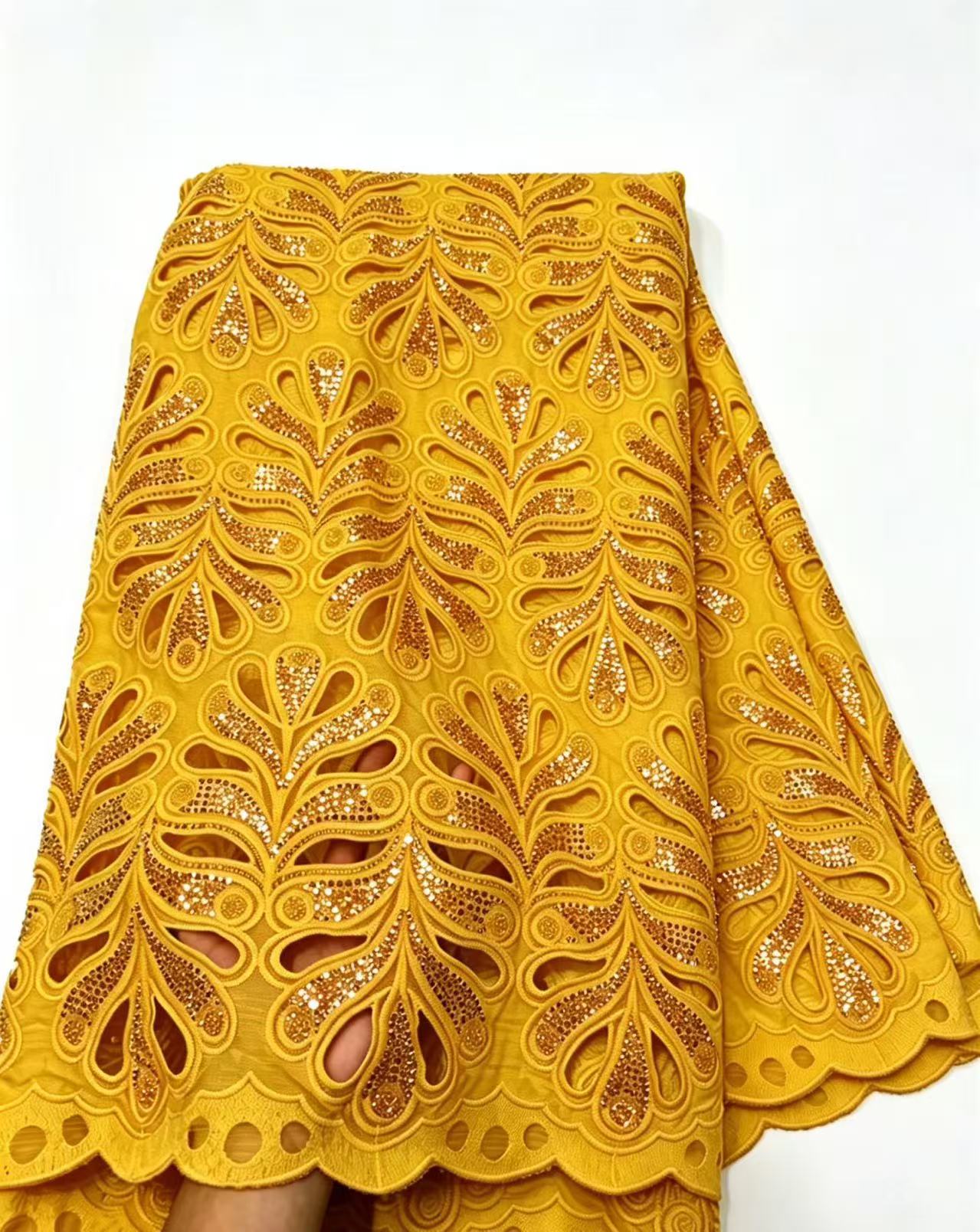 قماش دانتيل أفريقي نيجيري عالي - مراجعة Ethnic Fabric وسعره