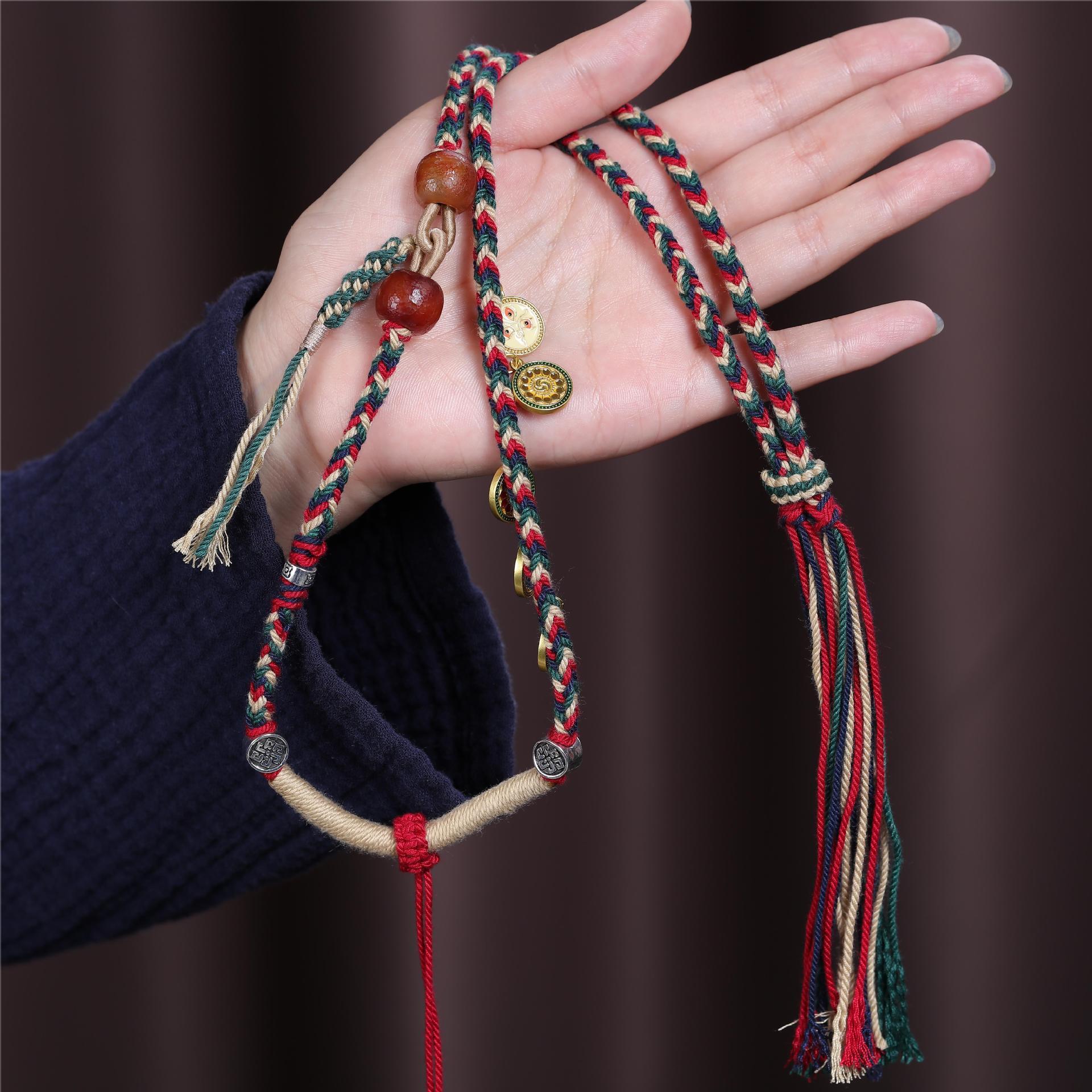 التبتية خمسة طريقة قلادة ملونة - مراجعة Ethnic Fashion Way وسعره