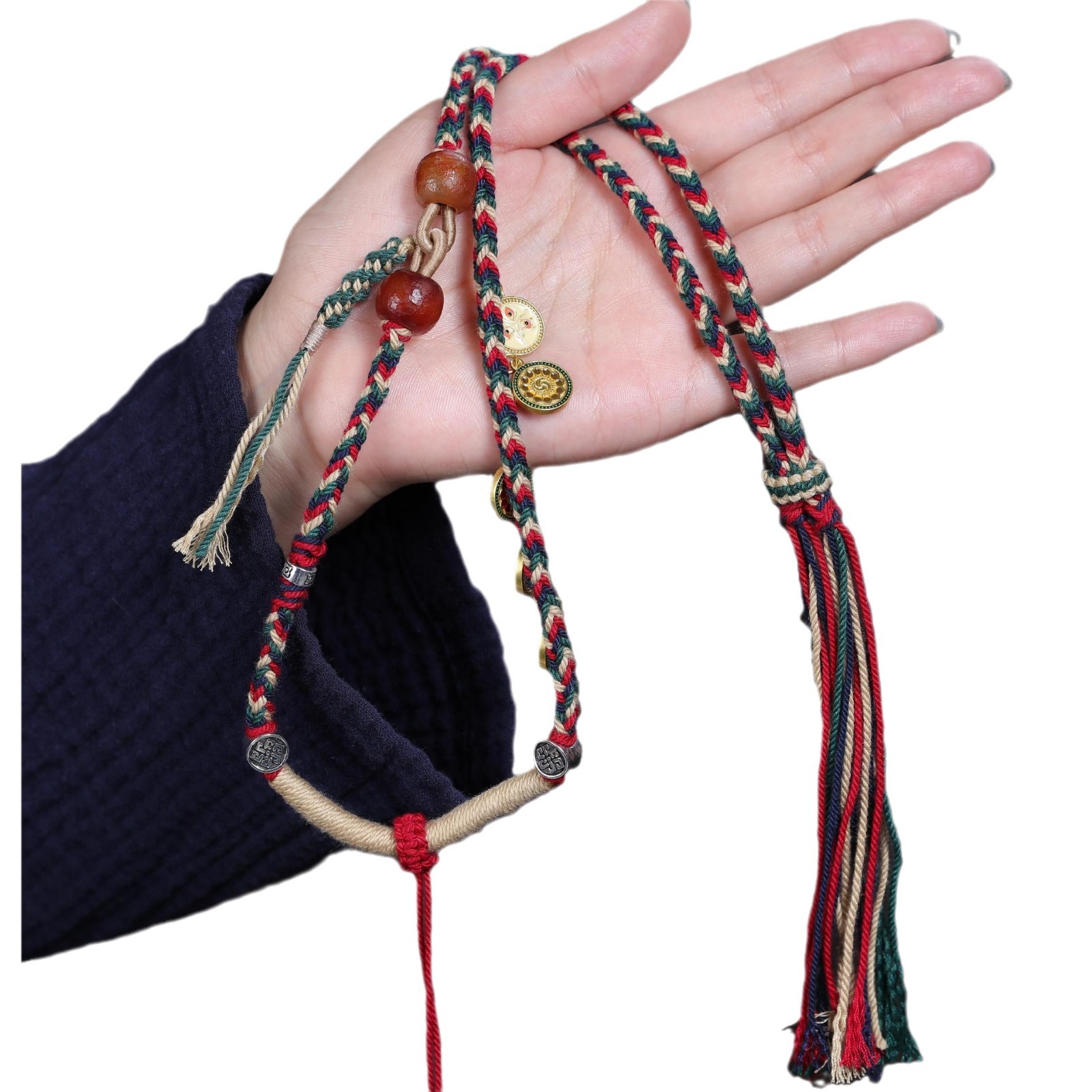 التبتية خمسة طريقة قلادة ملونة - مراجعة Ethnic Fashion Way وسعره