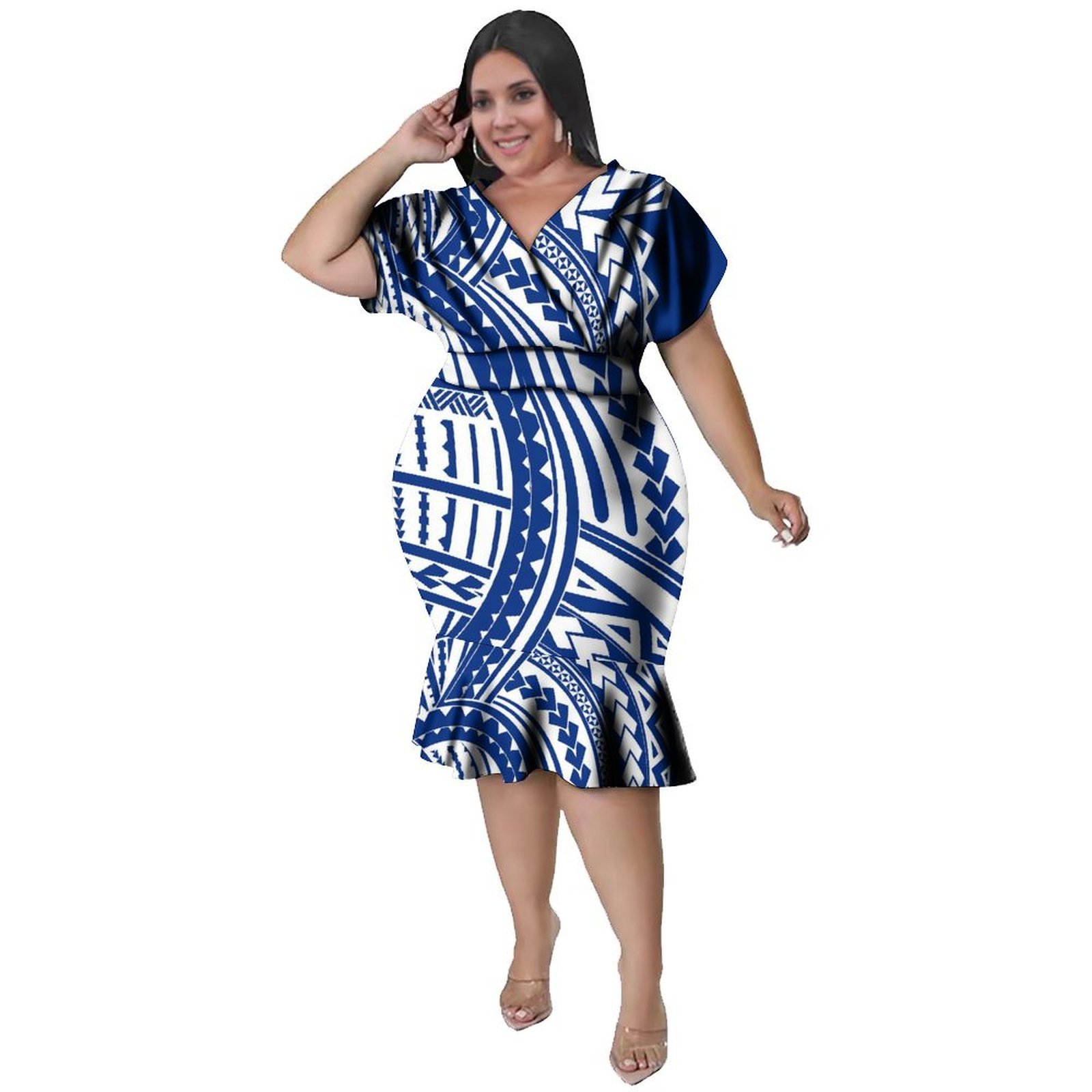 فستان نسائي بياقة على شكل V بأ - مراجعة Ethnic Fabric وسعره