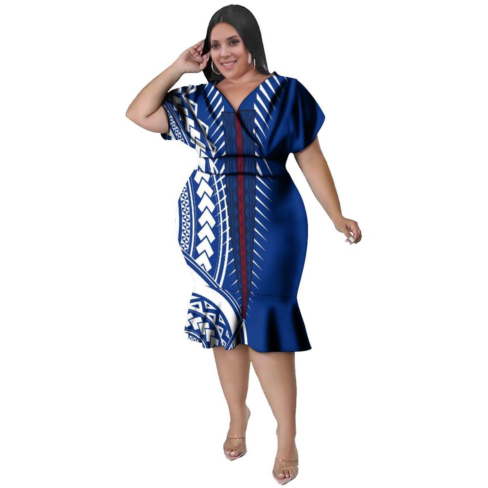 فستان نسائي بياقة على شكل V بأ - مراجعة Ethnic Fabric وسعره