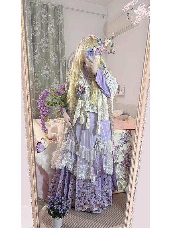 طقم هانفو أرجواني بتصميم لطيف، - مراجعة Hanbok Modern Set وسعره