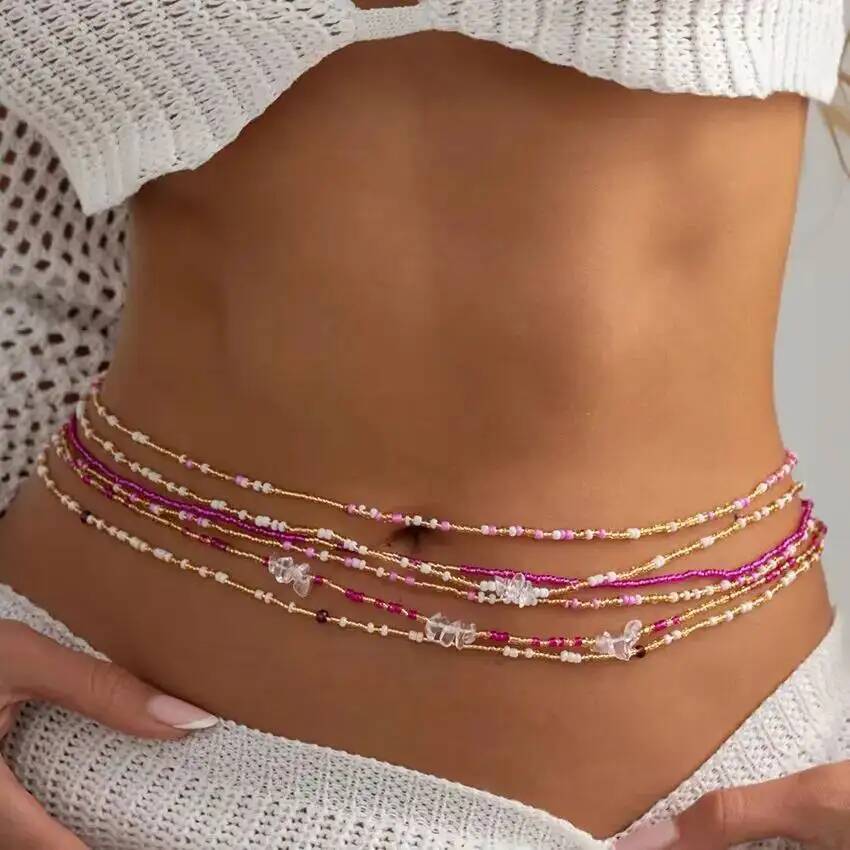 مجموعة من 6 قطع سلاسل خصر بوهي - مراجعة Ethnic Fashion Jewellery وسعره